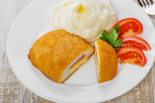 Chicken cutlet cordon bleu   — Stok fotoğraf